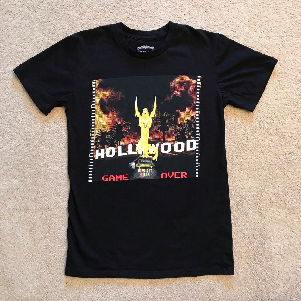 Beverly Kills Hollywood Game Over Horror Graphic T Shirt Size S Cotton Street